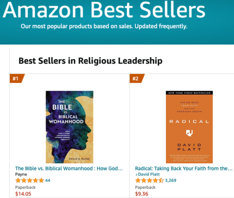 The Bible Vs Biblical Womanhood Is Amazon S 1 Best Seller In Both